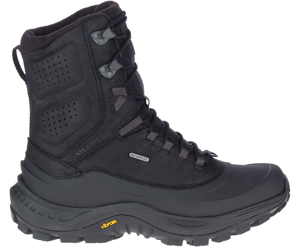 Kozaki Merrell Męskie Czarne - Thermo Overlook 2 Tall Waterproof - 634721-IUF